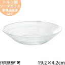 イマージュ ガラス 19.2×4.2cm 丸 浅 ボウルトルコ製 ケーキ皿 デザート スイーツ サラダ皿 夏 涼しい 皿 食器 かわいい インスタ映え 北欧 北...