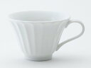 かすみ 白 コーヒーカップ 約160cc 美濃焼 約130g 日本製 和食器 白磁 食器 紅茶 お茶 カフェオレ 朝食 おしゃれ 陶器 しのぎ 鎬 光洋陶器 レンジ対応 食洗器対応 ラッピング不可