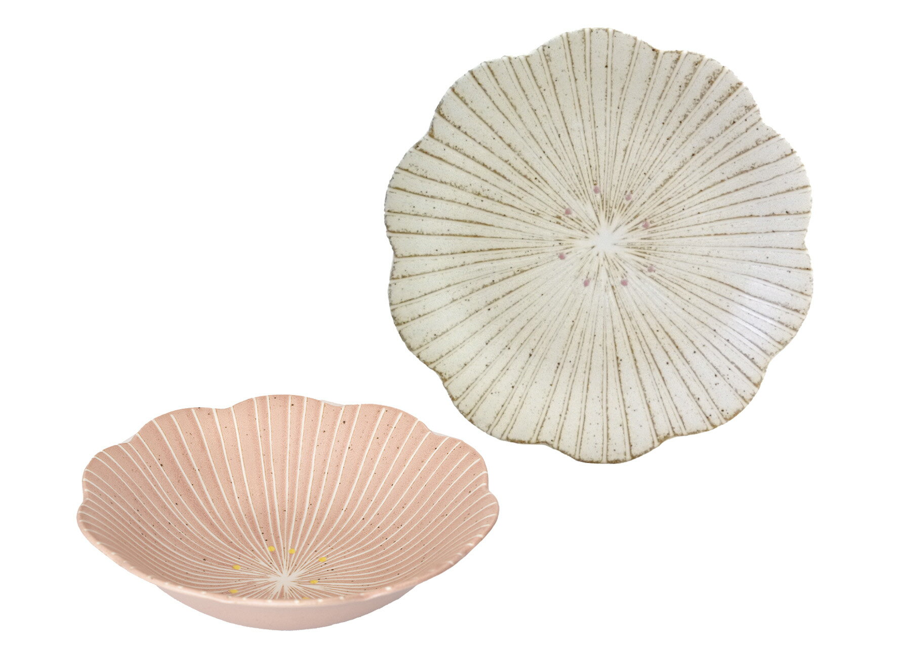 【楽天スーパーSALE 10％ 割引】マルサン近藤 はなこまち シリーズ だんらんセット 大皿 大鉢 φ24.5×H3cm φ23.5cm×H7cm 大皿×1 大鉢×1 磁器 食器 便利 おしゃれ ギフト プレゼント 食洗機対応