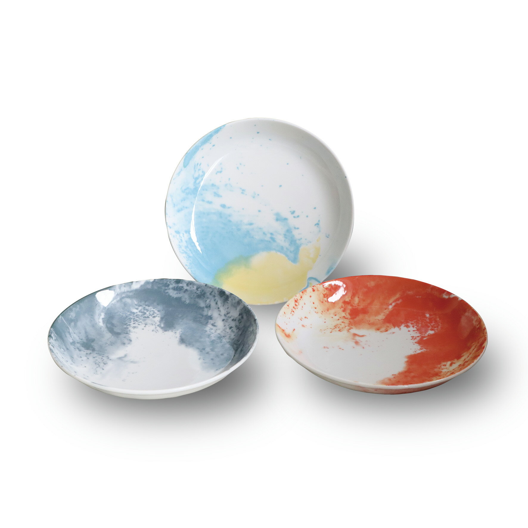 【楽天スーパーSALE 開始28時間 11％OFFクーポン】AWASAKA ORIGINAL BRAND Table Talk Presents cosmos トリオプレートL 220×35mm プレート×3 お皿 磁器 食器 便利 おしゃれ ギフト プレゼント 食洗機対応 レンジ対応