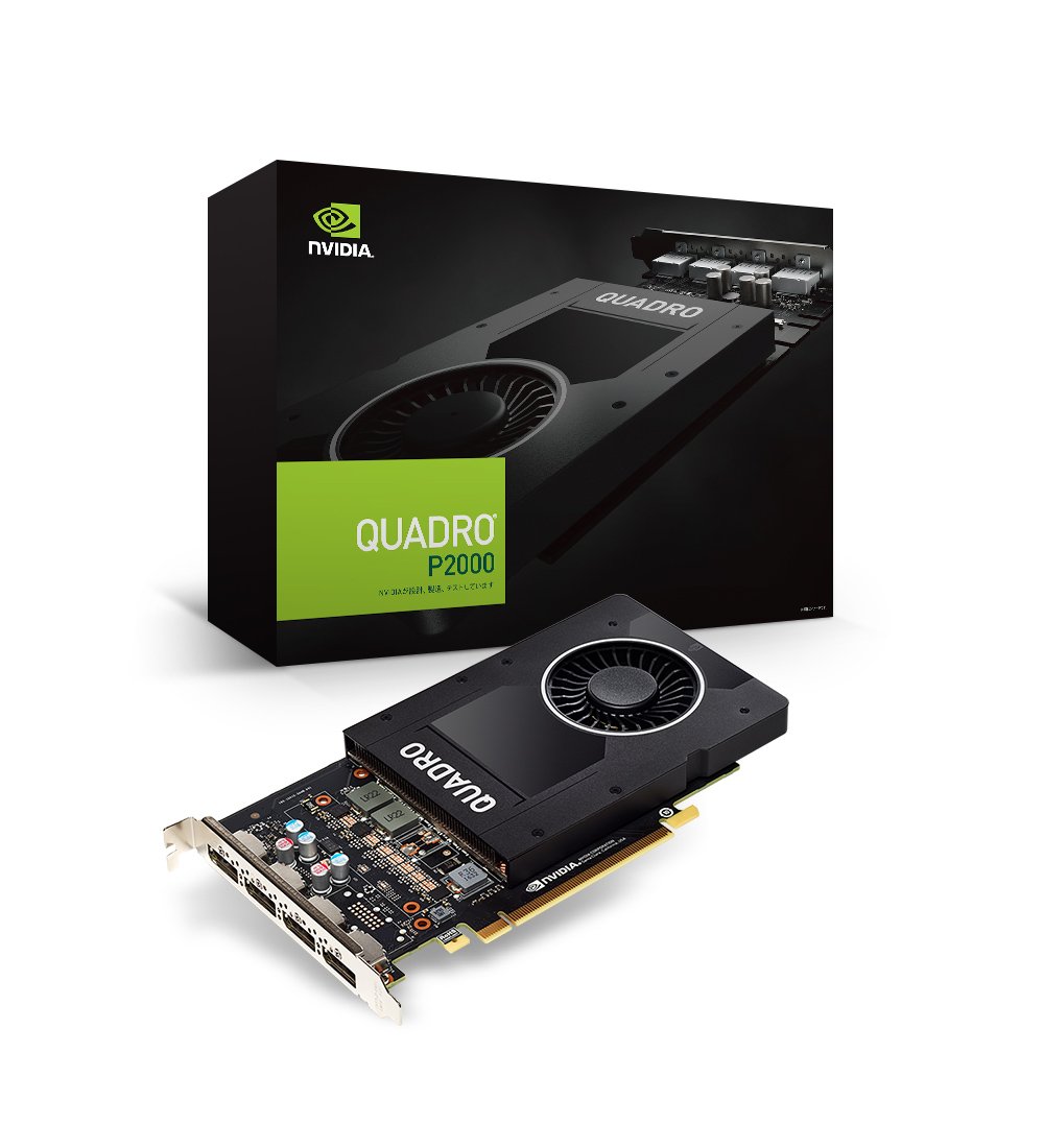 【整備済み品】NVIDIA Quadro P2000 グラフィックスボード 5GB Displayport x 4