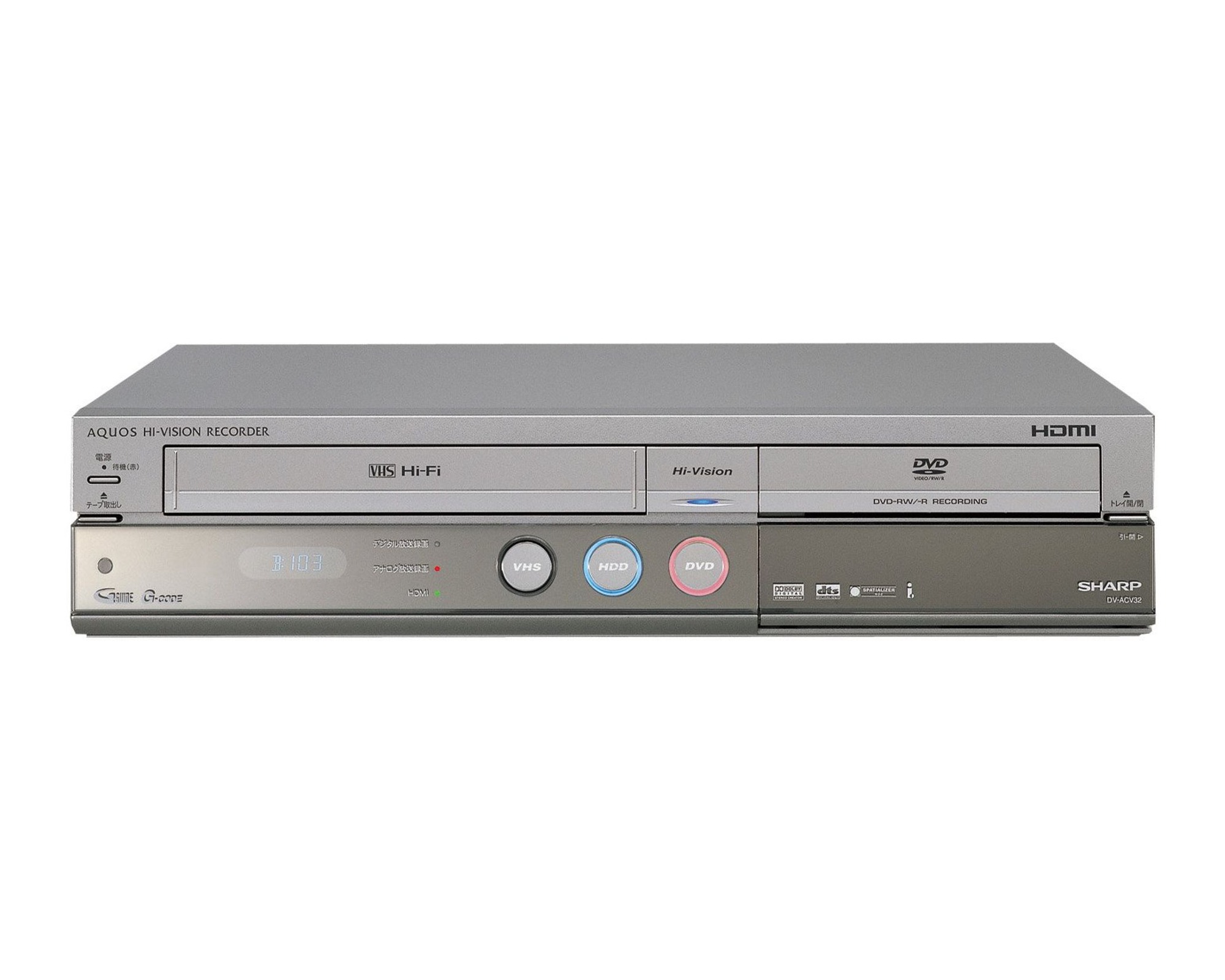 楽天市場】sharp 250gb hdd搭載ビデオ一体型dvdレコーダー dv-acv52の通販