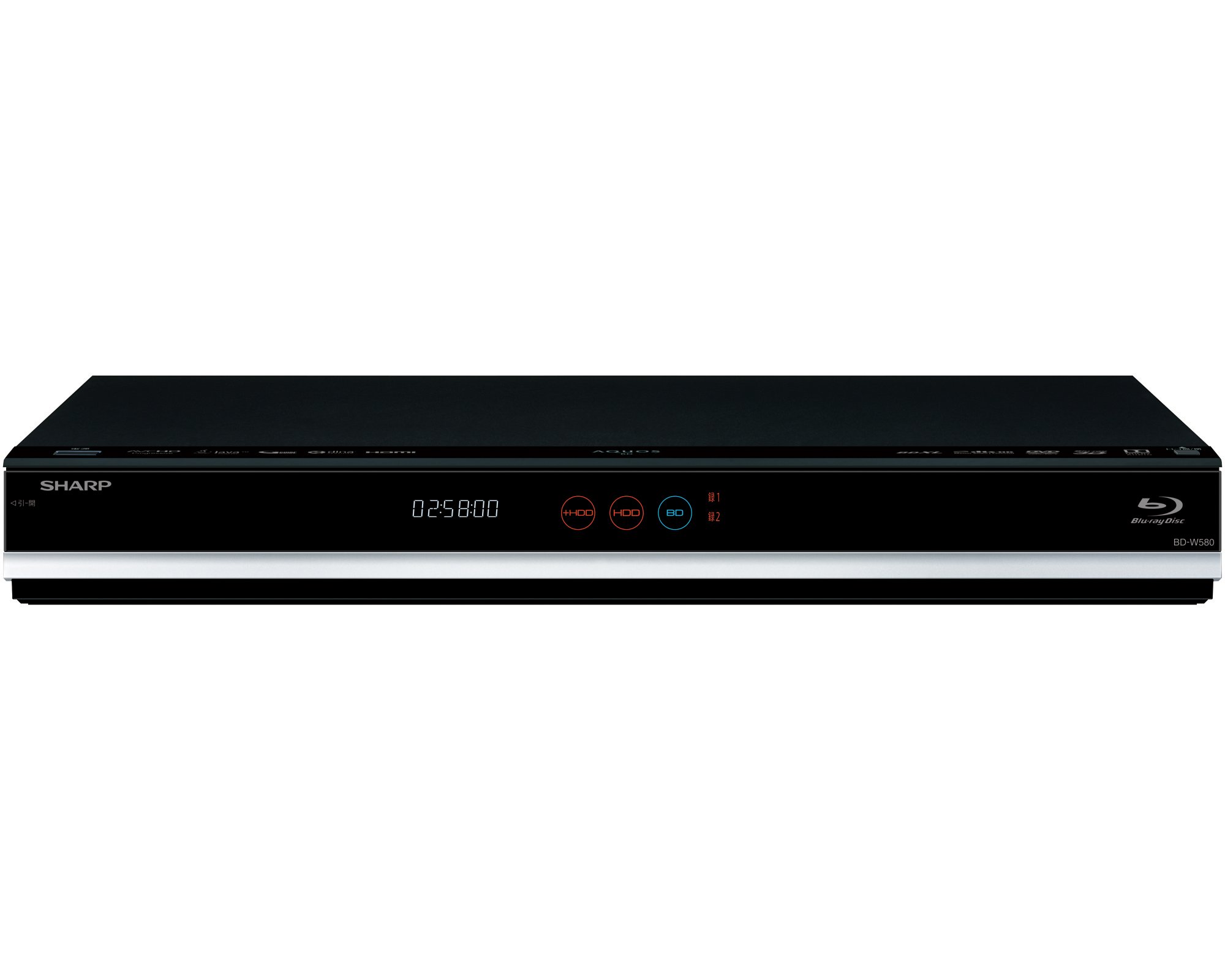 【整備済み品】 シャープ ブルーレイレコーダー 500GB 2チューナー W録画 AQUOS BD-W580