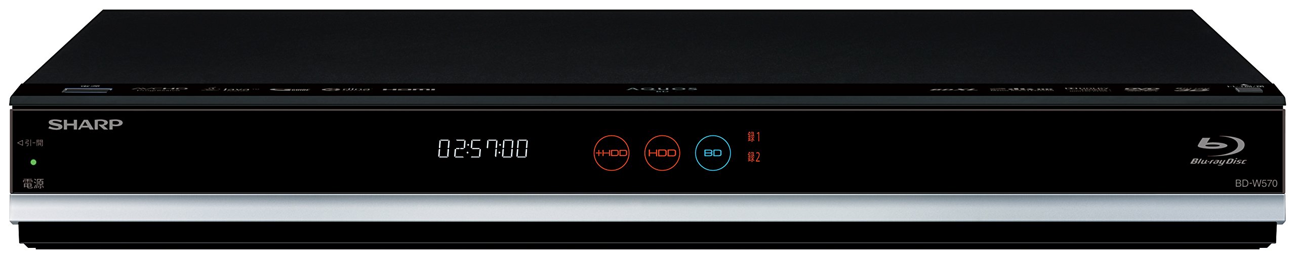 【整備済み品】 SHARP シャープ ブルーレイレコーダー 500GB 2チューナー ホワイト AQUOS BD-W570SW