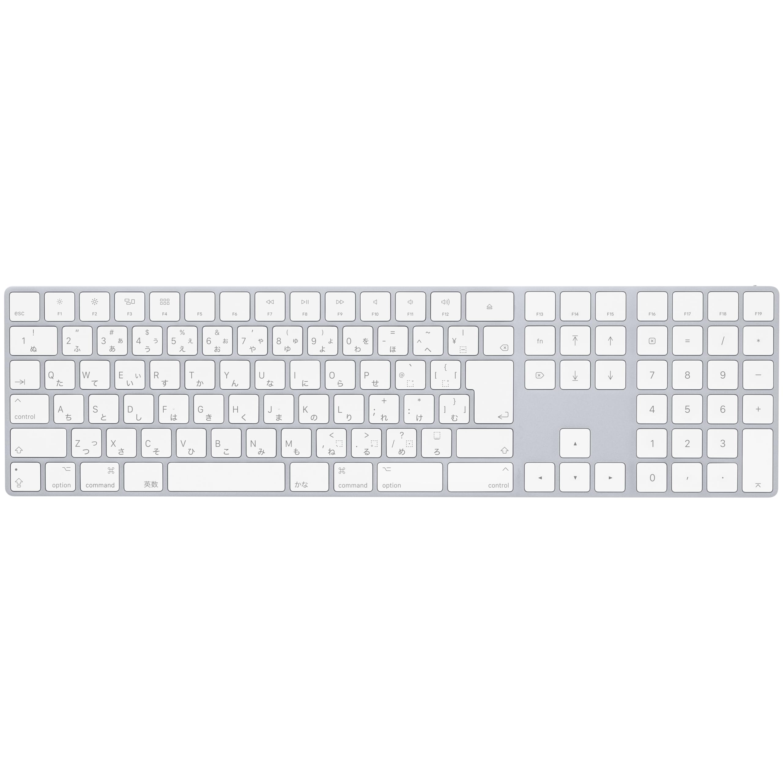 【整備済み品】専門スタッフが1台ずつ整備 受入チェック ｜ クリーニング ｜ 動作確認 ｜ 最終検品 ★ 6ヶ月完全保証 ★　 万一の不良時は100%返金。安心してお使いください。 ご購入前・お届け後にご確認ください 整備済み品についてどんな検査・整備をしてお届けするか、流れを紹介します 保証・サポートのご案内全商品6ヶ月完全保証。万一の時の流れはこちら Apple Magic Keyboard テンキー付き A1843 日本語 JI Apple純正品 ｜ 中古品 &nbsp;初期動作保証付き&nbsp; ○ 商品について Apple純正品の中古品です。動作確認済み。 外観：中古品のため、擦れ・小傷・使用感がある場合がございます。 ○ 初期動作保証 商品到着後、動作不良の場合は返金・交換対応いたします。 ○ お問い合わせ： お電話未対応。注文履歴の「お問い合わせ」よりご連絡ください。 ○ 注意：中古品｜外装に小傷あり｜画像はイメージ｜本体のみ JS-SHOP