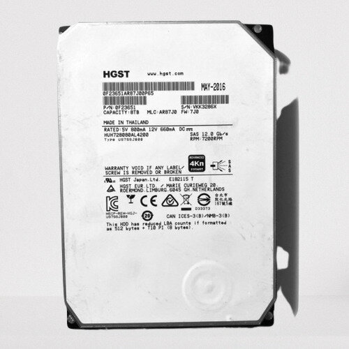 【中古】HGST HUH728080AL4200 3.5