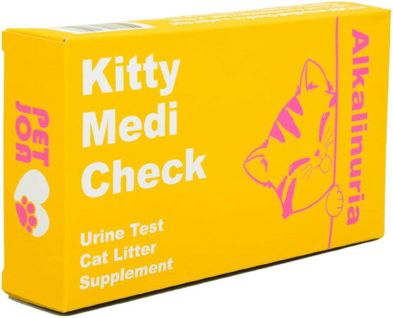 PETJOA Kitty-Medi-Check 猫尿健康テストキット、自宅での簡単なモニタリング (PINK)アルカリ尿症 1