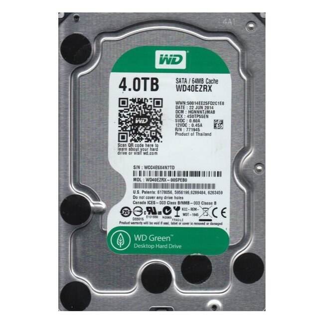 樂天商城 - 【中古】Westernデジタル 4TB SATA 3.5インチ ハードドライブ WD40EZRX 省電力・静音設計 デスクトップPC対応 6か月保証付き