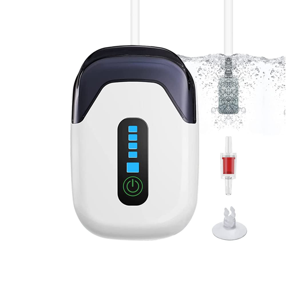 エアーポンプ 釣リ 充電式 酸素ポンプ エアーレーション 水槽 ぶくぶくエアー 電池内蔵 50時間作動 携..