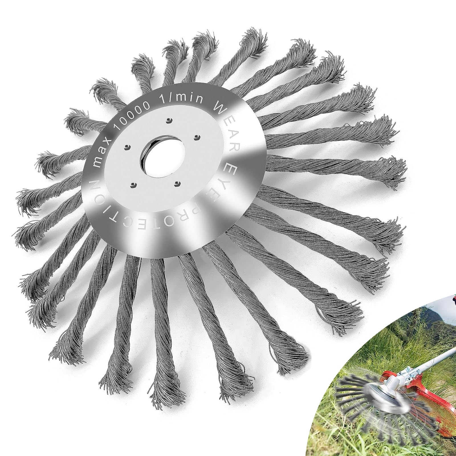 草刈機用チップソー 替え刃 草刈ブレード 15cm/20cm/25cm 除草ホイール ワイヤーホイール ワイヤーディスク 除草ブラシ ハイブリッドカッター スチール ワイヤー 炭素鋼 除草 クリーニング トリマーアクセサリ トリマー チップソー 雑草クリーニングツール
