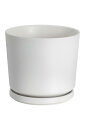 【\300円OFF/】植木鉢 陶器鉢 プランター 5号 受け皿付き 穴付き 白 おしゃれ 鉢 鉢植え インテリア 部屋 オフィス 室内 飾り 1.24kg 観葉...