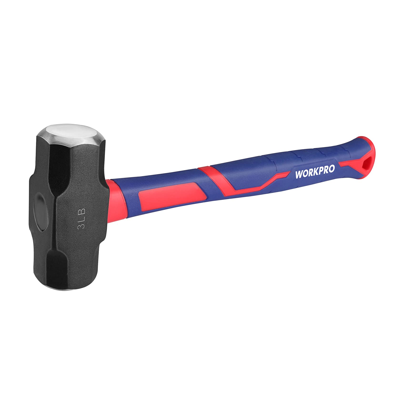 【2022強化版】 両口ハンマー 石頭ハンマー 八角玄能 グラスファイバー柄 約1.36kg（3LB）鉄工 ? 金工 ..