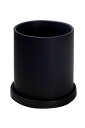 【\300円OFF/】植木鉢 陶器鉢 黒 おしゃれ 受け皿付き 穴付き 色 鉢 プランター 鉢植え 北欧 室内 観葉植物 インテリア 部屋 飾り 10.6cm ...
