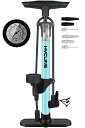 【全バルブ対応】自転車 空気入れ: 160PSI/デジタル 圧力計付き 自転車ポンプ - 仏式/米式/英式バルブ対応 フロアポンプ