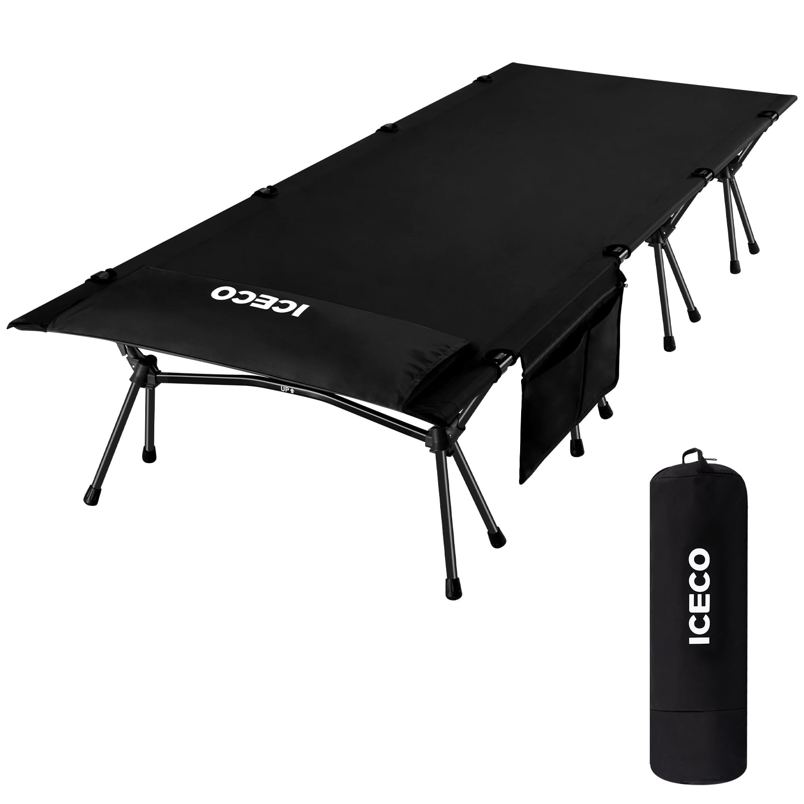 【\2000円OFF/】ワイドタイプ コット 2WAY ハイ/ロー切替可能 静音設計 1000D キャンプ アウトドア ベッド 折りたたみ式 組立簡易 コンパクト 収納バッグ付き 軽量4.3kg 耐荷重180kg 日本語説明書付