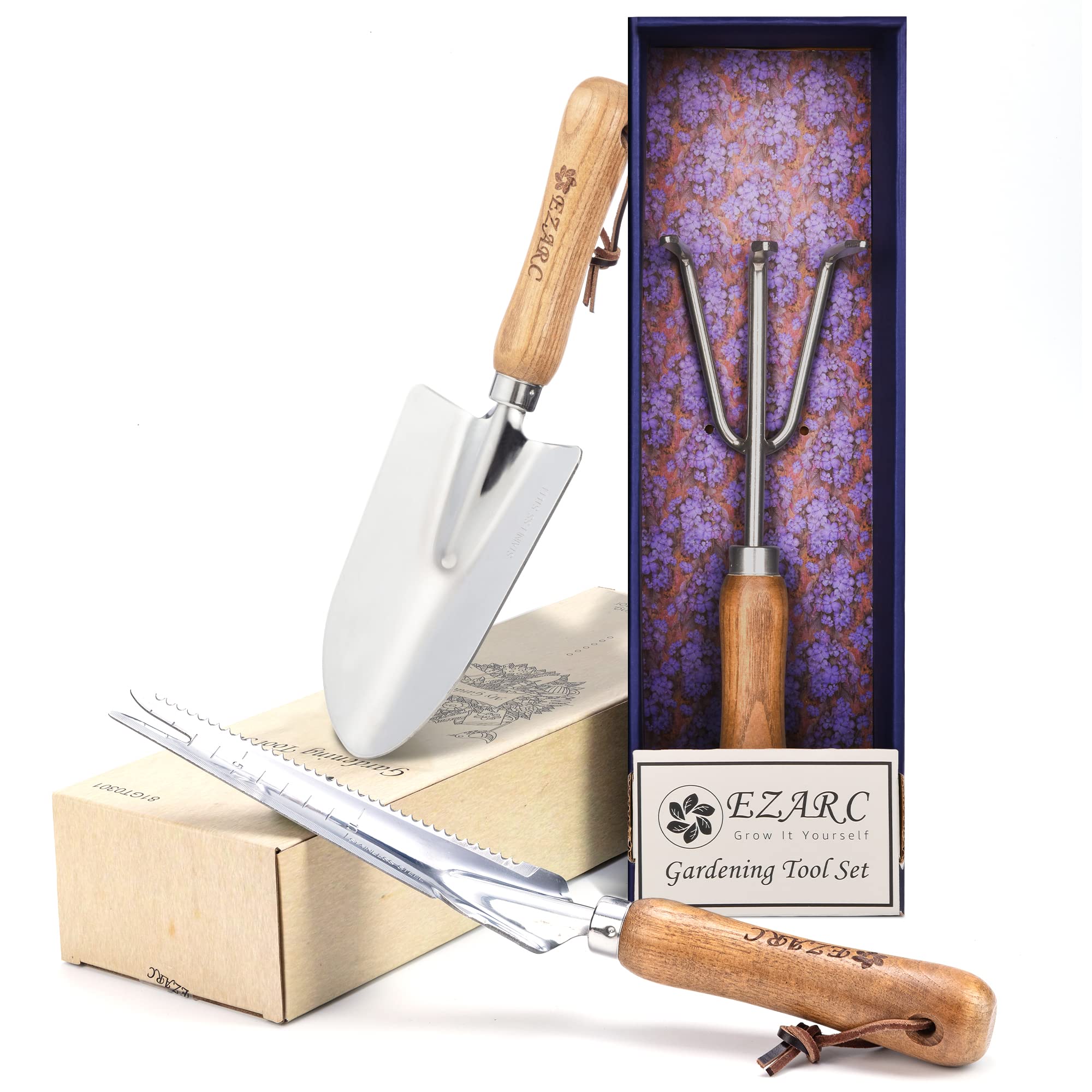 ガーデニングツール セット ステンレス鋼 スコップ シャベル 草抜き 熊手 園芸用品木製ハンドル付き 園芸用品 園芸ツール 移植道具 ガーデンツール 園芸工具キット