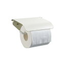 【\300円OFF/】ヲンシウ トイレットペーパーホルダー おしゃれ 紙巻器 ふた付き 壁取付 ネジ付 ホワイト 天板なしシングル