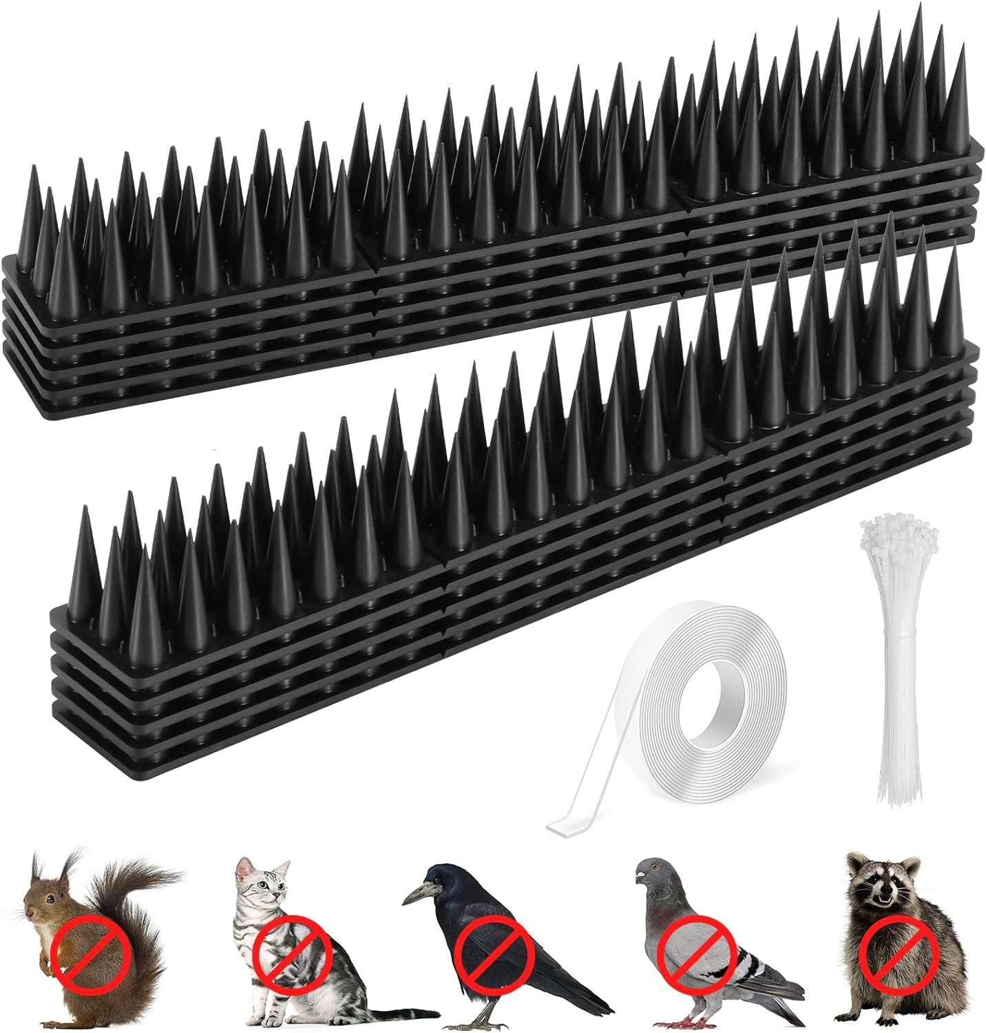 鳥よけグッズ 高3.5cm 侵入を防ぎ 鳥除けト鳩よけグッズ 鳥よけ 鳩よけ とげ 大小の棘 猫除け 撃退 簡..