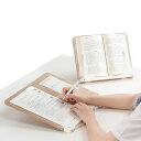 ブックスタンド 読書台 書見台 本立て 傾斜台 竹製 滑らか バリなし 片手でページをめくる ブッククリップ 16 段階高さ調整 隠しブックエンド付き ポータブ...