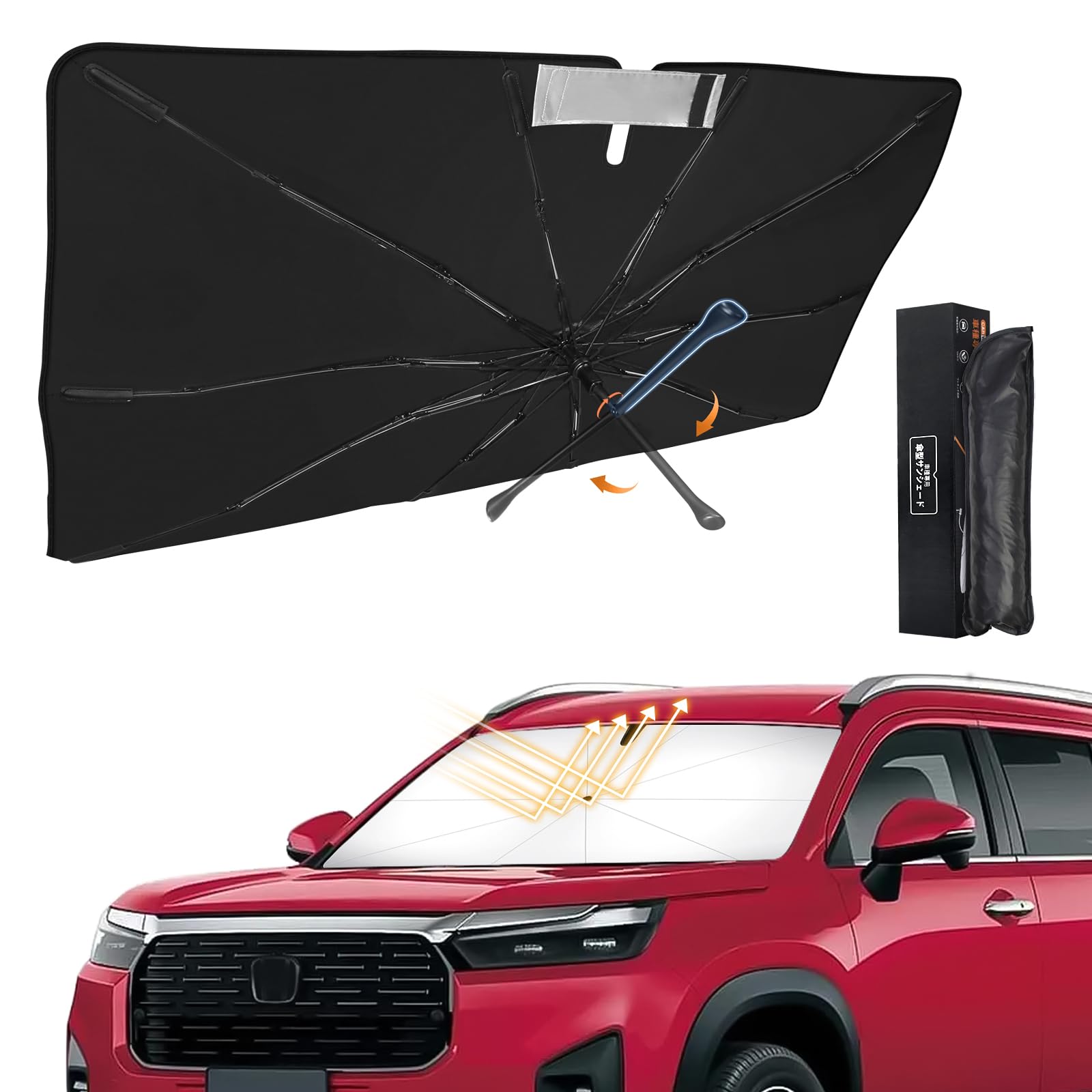 新型 WRV DG5型 専用 傘型サンシェード 車種専用設計 360°回転可能 遮光 断熱UVカット フロントガラス..