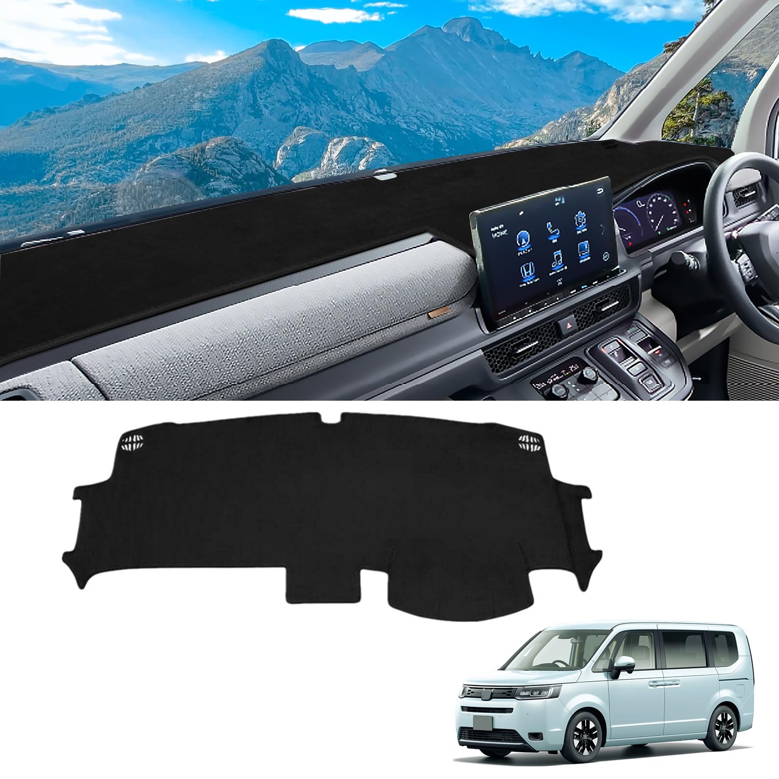 新型ステップワゴン RP6 RP7 RP8 専用 ダッシュボードカバー STEPWGN AIR SPADA ダッシュボードマット 内装パーツ ダッシュボード 保護マット 日焼け防止 アクセサリー (ステップワゴン RP6 RP7 RP8)