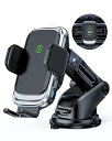 スマホホルダー 車 ワイヤレス充電 15W 急速 車 スマホスタンド 充電 【最新自動認識技術】車載スマホホルダー ワイヤレス充電 粘着ゲル吸盤&吹き出し口両用 ワイヤレス充電器 車載ホルダー 片手操作 自動開閉 360度回転 取付簡単 車載ワイヤレス充電器 iPhone/Sams