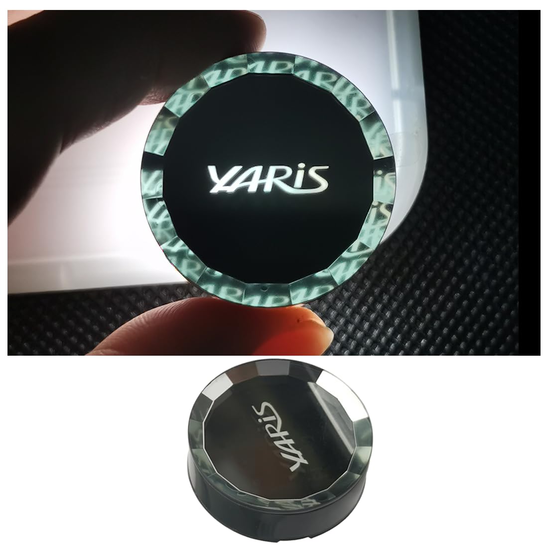 ヤリス 210系 10系 クリスタル表面処理 エンジン スタートカバー スタートボタンカバー スイッチカバー..