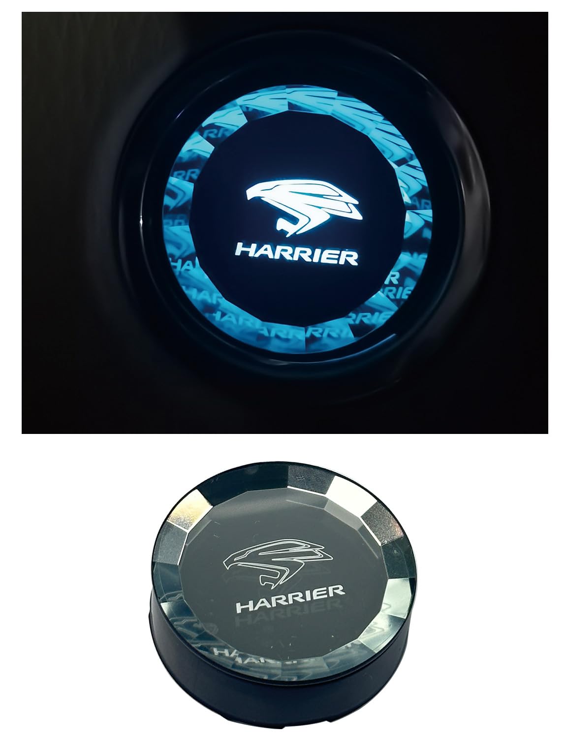 トヨタに適用 ハリアー 80系 クリスタル表面処理 エンジン スタートカバー スタートボタンカバー スイ..