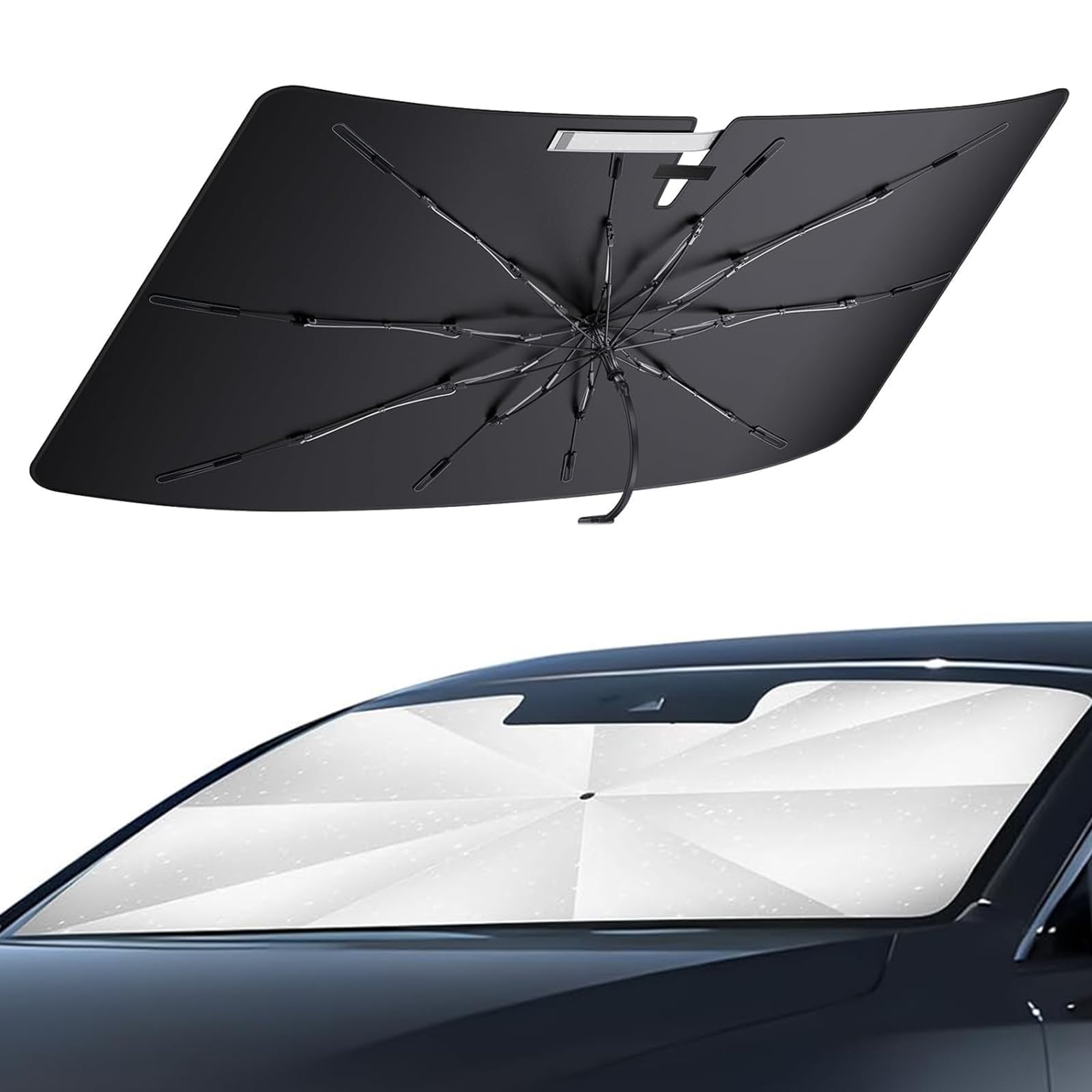 マジダ3 BP系 用 フロント 傘型サンシェード 曲がる中棒 日除けUVカット 10本ガラス繊維骨 BP5P/BP5R/B..