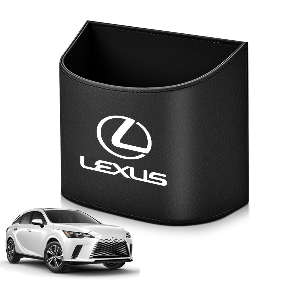 レクサス X/LX/LM/EX/HS/NX/LS~ 全シリーズ適用 車用ゴミ箱 車載ごみ箱 車用収納ケース 防水 設置簡単 カーアクセサリー ロゴデザイン ドア収納ボックス 大容量収納 車内清潔 持ち運び簡単 (レクサス)