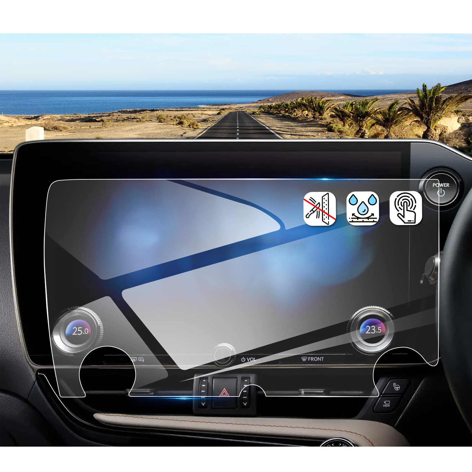 新型 レクサスnx 2代目AZ20型 2021.10〜専用 カーナビ保護フィルム 14インチ スクリーン保護フィルム ..