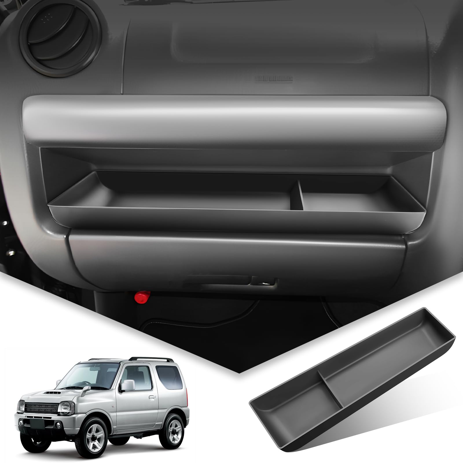 スズキ ジムニー JB23 5~10型専用 助手席インパネトレイ AT MT車適応 ジムニーJB23 アクセサリー コンソールトレイ ジムニーjb23 カスタムパーツ 収納ボックス 仕切り増設 物収納 滑り止め