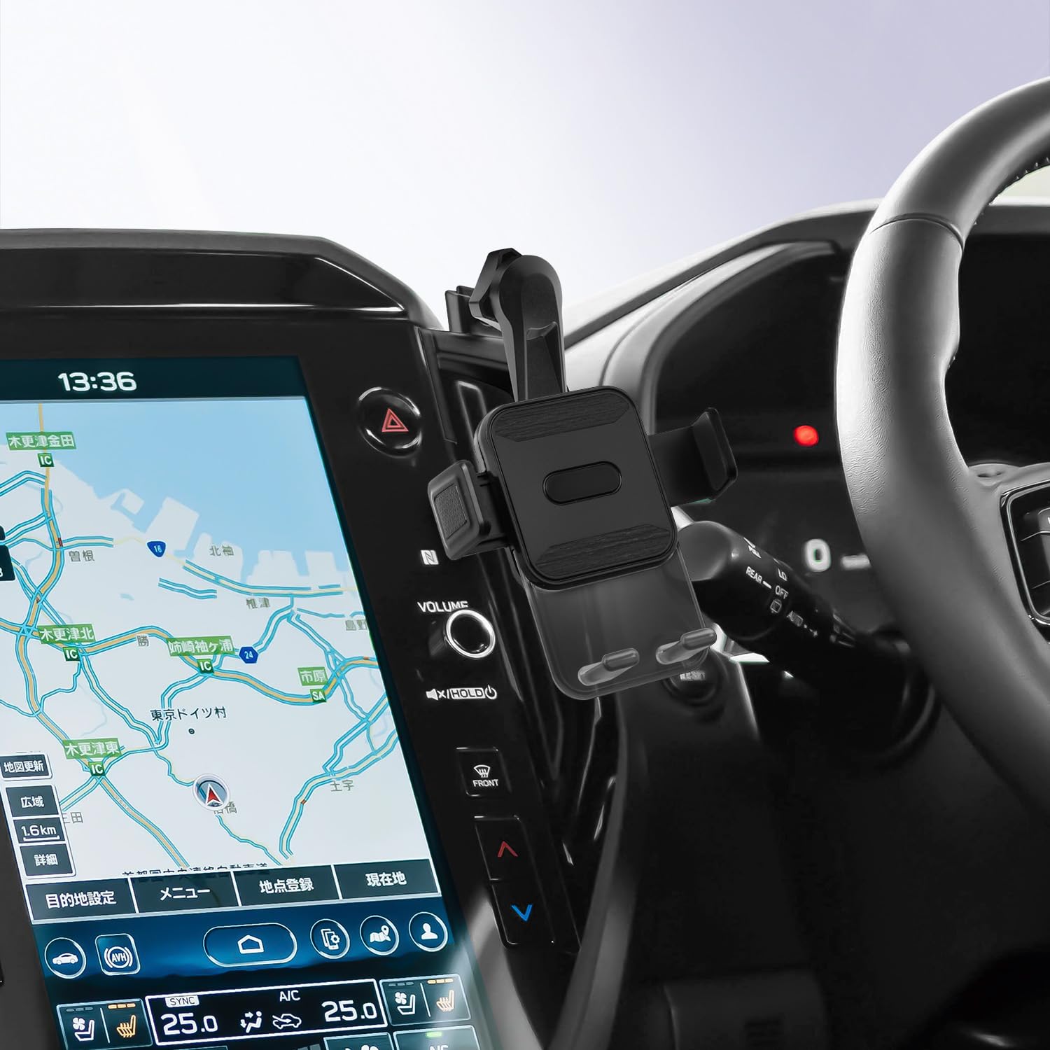 新型フォレスターSL系専用スマホホルダー 360度回転?ワンタッチクリップ 携帯ホルダー スマホスタンド 新型フォレスター SL系アクセサリー フォレスター 2025 カスタムパーツ