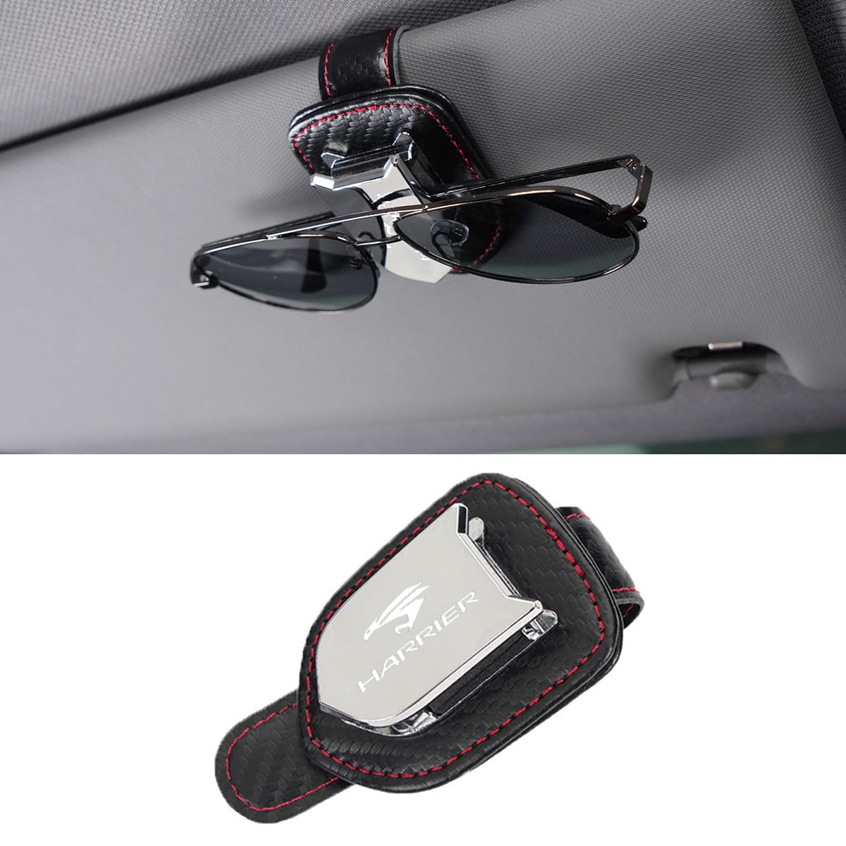 【ハリアー 専用】 サングラスホルダー 眼鏡ホルダー レザー素材 適用 HARRIER 専用ロゴ メガネホルダ..