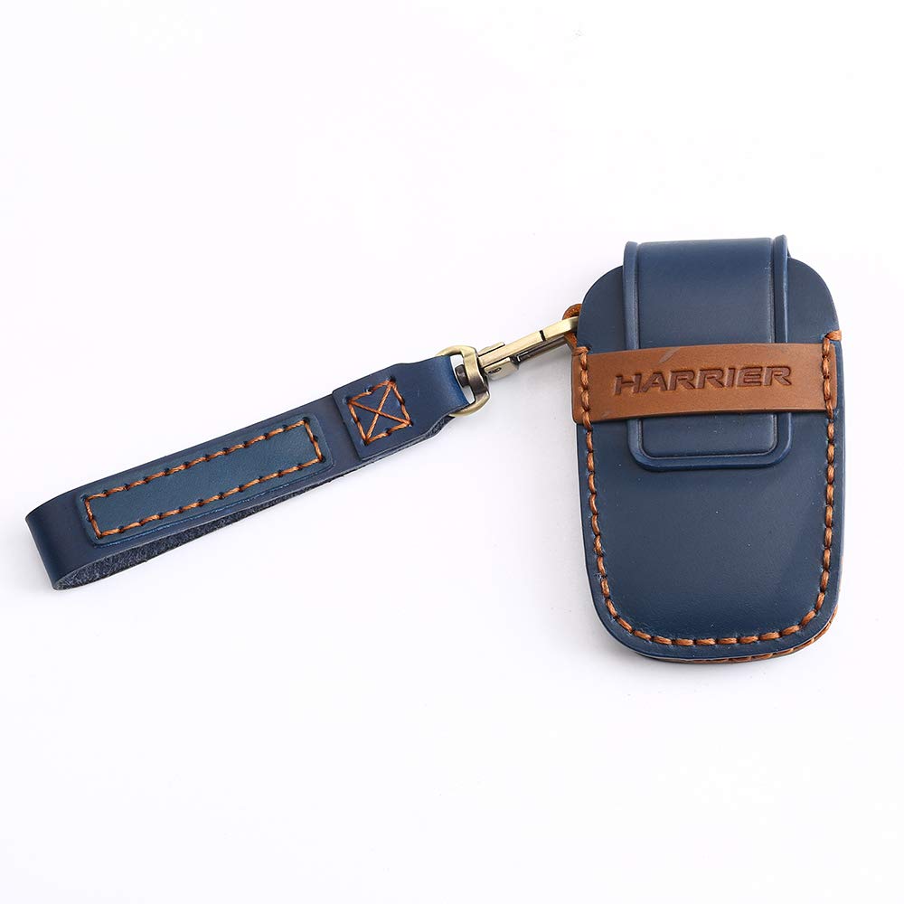 トヨタ 新型ハリアー 80系 専用 本革 レザー キーカバー キーシェル スマートキーケース HAIRRERロゴ付..