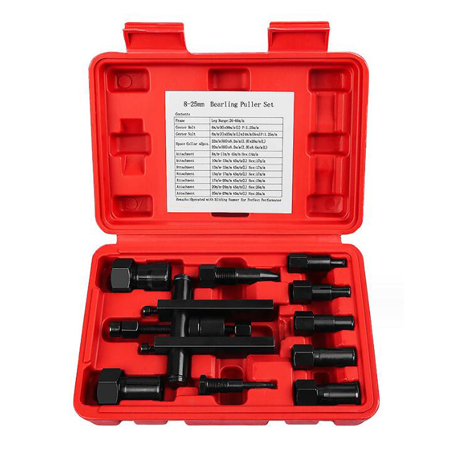 パイロットベアリングプーラーセット 内掛け対応 内掛けタイプ 8-29mm 耐摩耗 ベアリング交換 工具 ベ..