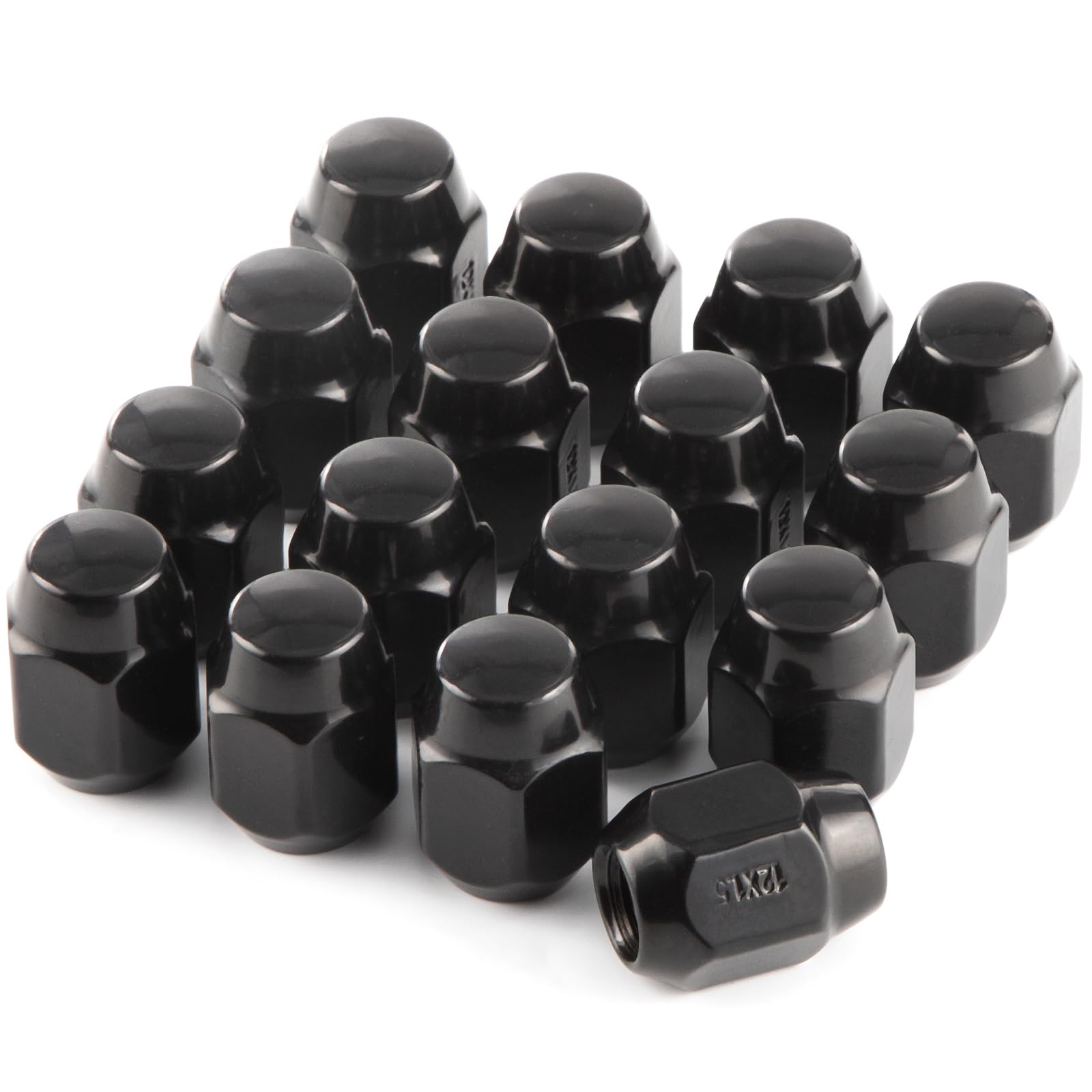 M12 x P1.5 ホイールナット テーパー座60° 長さ28mm 21HEX マツダ/ダイハツ/三菱にに対応 ラグナット スチール製 16個セット