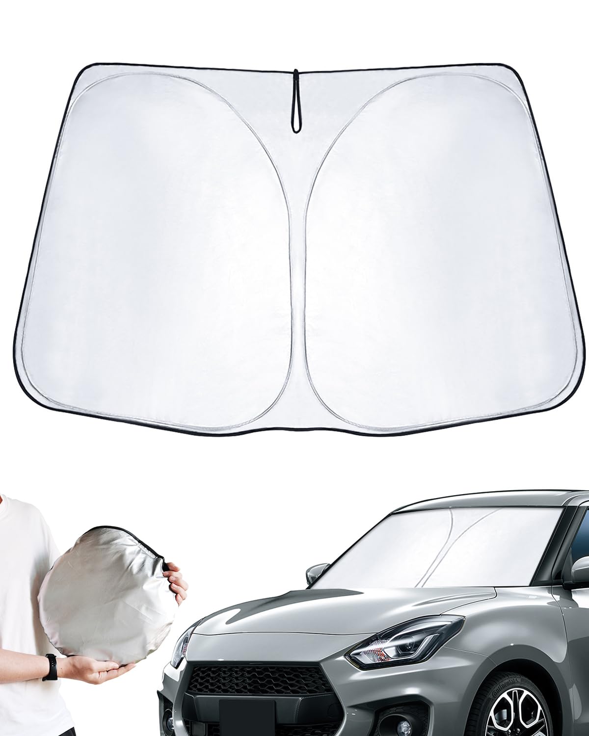サンシェード スズキ スイフト ZC13S型 用サンシェード 車 フロントガラス用 車種専用 ピッタリサイズ 内装劣化防止 4層構造 車中泊 uvカット カスタムパーツ スイフトスポーツ ZC33s 2017年 日除けシェード 断熱性アップ
