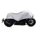 【\300円OFF/】バイクカバー バイク車体カバー ハーフカバー 防水 風飛び防止 UVカット 防塵 丈夫 厚手 軽量 収納バッグ付き M シルバートーン Y...