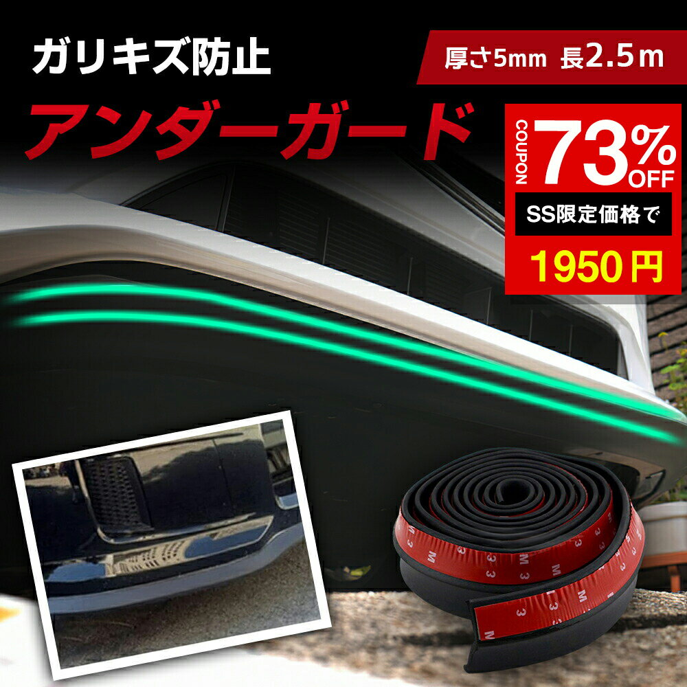 ★SS激安73%OFF→1950円★アンダーガード ガリ傷防止 バンパーガード 長2.5m 厚さ5mm 傷 傷隠し キズ隠し ..