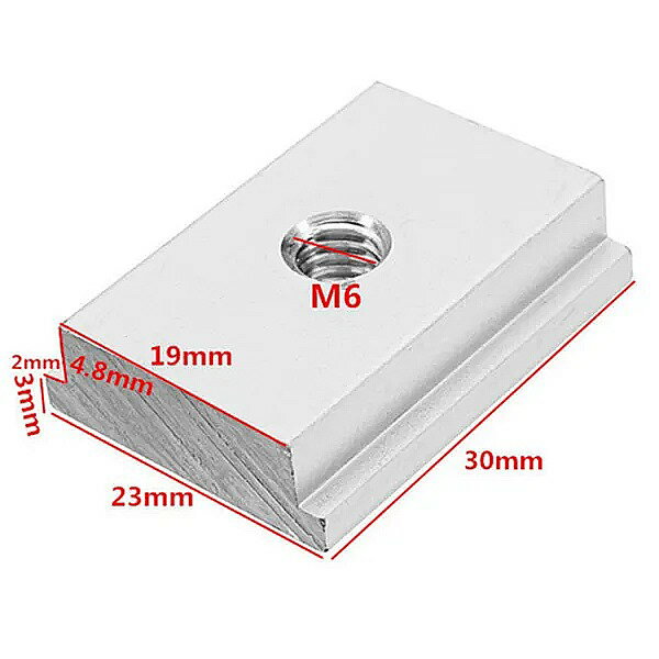 10個m6/m8 t トラック スライディングナット アルミニウム合金 tスロットナット 木工工具用 ジグネジスロットファスナーTP-0150