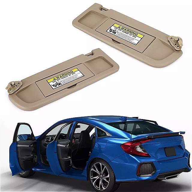 Areyourshopペア左右サンバイザー セット for honda civic 2006 2007 2008 tan 83280-sna-a01zb83230-sna-a01zb カー パーツ