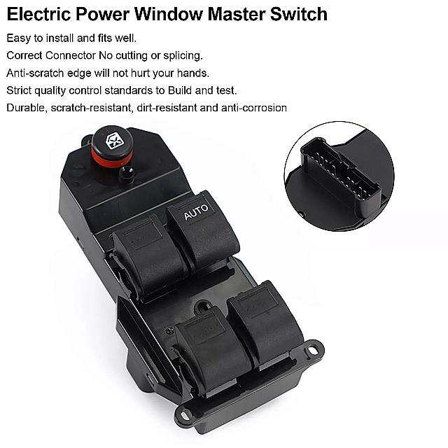 Areyourshop 35760-S9A-G042 Electric Power Window Master Switch for Honda CRV 2002-2006 35750-SAE-P03 カー オート パーツ