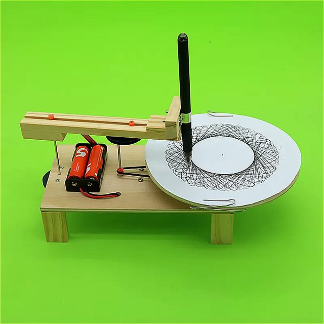 diy 電動 プロッタ 描画 ロボット キット 物理 科学 実験 セット 創造的 な 発明 組み立て 模型 玩具 キッズ
