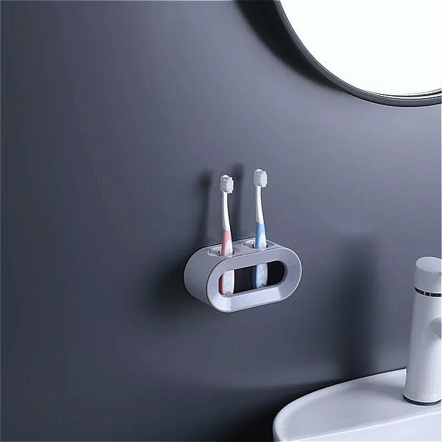 ダブル穴 歯ブラシ ラック 浴室 電気 歯ブラシ ホルダー パンチ 歯ブラシ 収納 棚 浴室 付属品