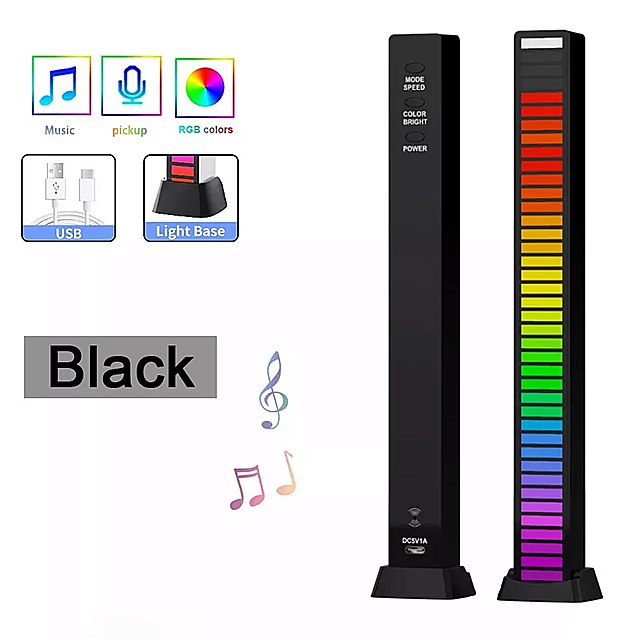 楽天輸入雑貨お取り寄せ Jsame屋内 カラフル 雰囲気 音楽 LED ライト バー rgb 音声 起動 ピックアップ ライト USB 充電 車 雰囲気 ライト