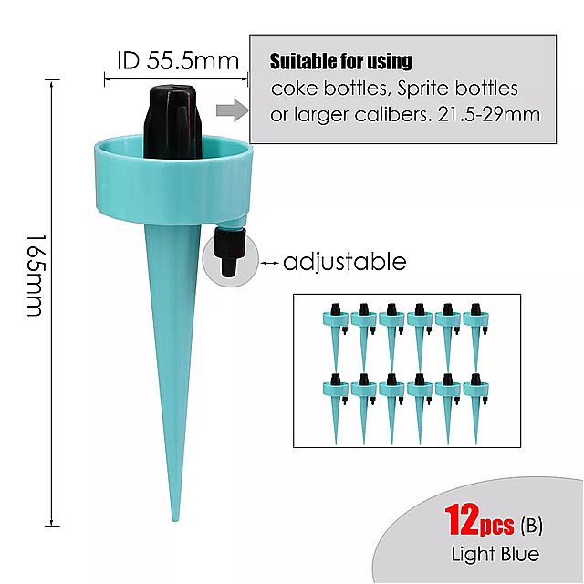 鉢植え用の 自動 盆栽ドリップ 調整可能な ドリップスパイク 灌漑用のスパイク 12個