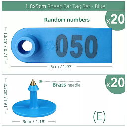 羊の耳のタグ セット プラスチック 動物マーカー 赤 ピンク 緑 青 黄色 オレンジ ヤギのラベル の 識別カード 20個