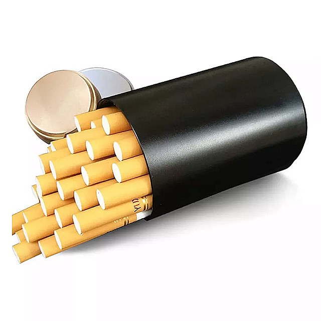 ステンレス 鋼 ガス円筒形 金属 タバコケース 30本 タバコ シール タバコ 容器 耐湿性 ポータブル