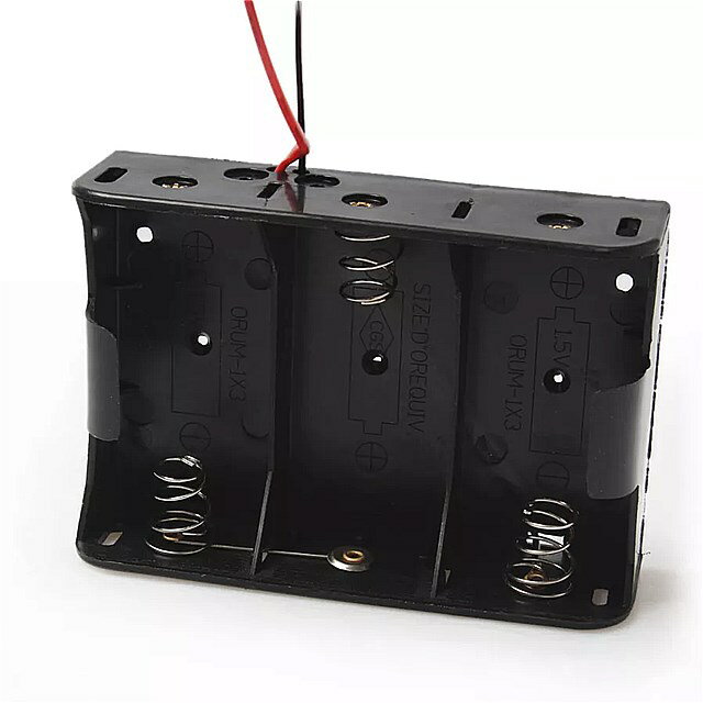 20個 電池 ホルダー ケース ボックス ワイヤー のために 有鉛 3 × d サイズ 4.5v バッテリ コンパートメント バッテリー ホルダー 高品質 3